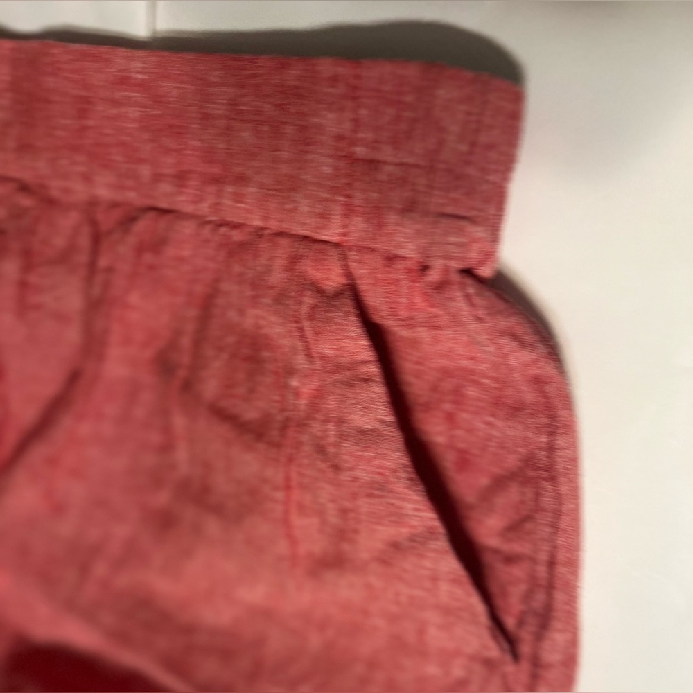 Ann Taylor Loft Womens Red Linen Blend A-Line Skirt Medium Elastic Waist - Picture 6 of 10